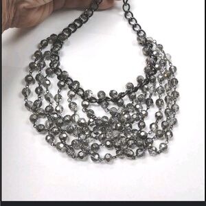 Elegant Silver Beaded Necklace